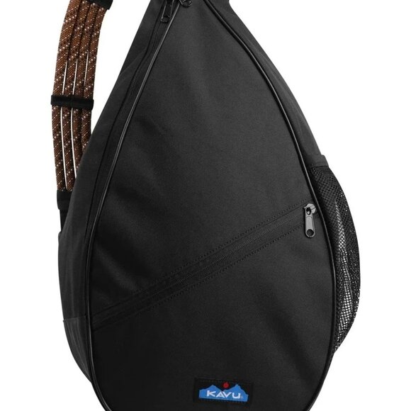 Kavu Paxton Rope Bag Jet Black Rope Sling Bag Crossbody Backpack New With Tags - Picture 1 of 7